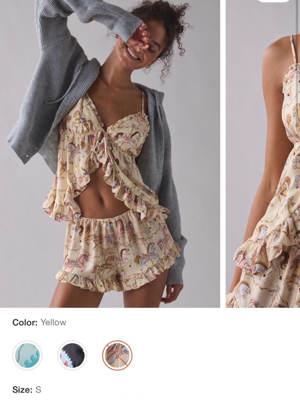 Urban Outfitters out from under Carousel Print Pajama Set